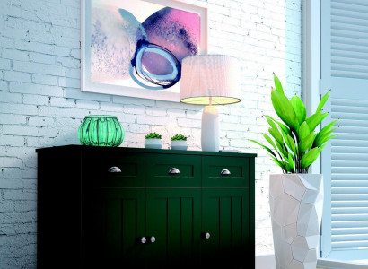 Landhaus Grün Kommoden aus Holz Sideboard Anrichte Hochschrank Kommode Anrichte